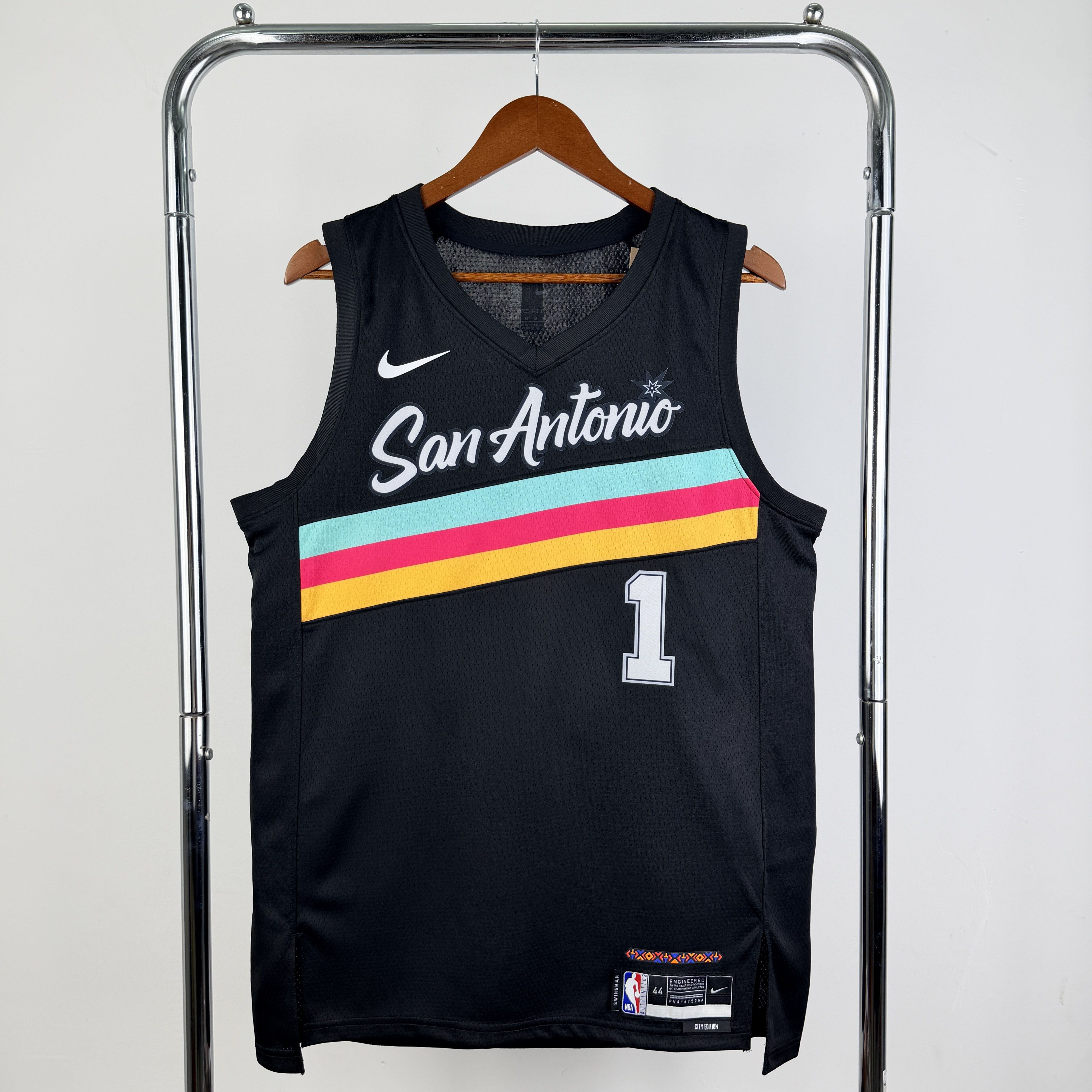 Men San Antonio Spurs #1 Wembanyama Black City Edition Season 2026 Nike NBA Jersey->san antonio spurs->NBA Jersey